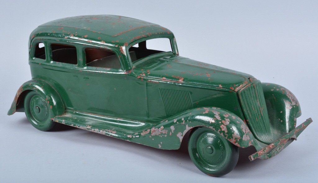 COR COR Pressed Steel GRAHAM PAIGE: Scarce early pressed steel toy! Great looking toy. Has been repainted years ago. 20" long. Very Good