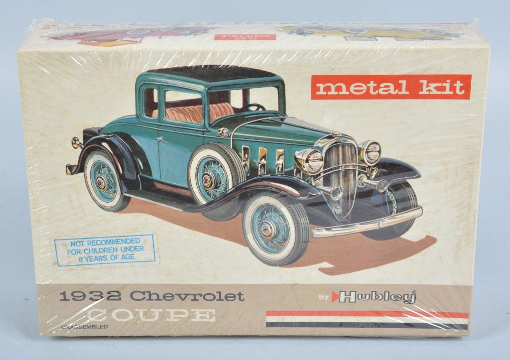 HUBLEY 1932 CHEVROLET COUPE METAL KIT mib: New Old Stock still Sealed in Box. Metal Model Kit. Near Mint. Prov. Hubley Archive