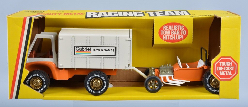 HUBLEY MIGHTY-METAL RACING TEAM mib: New Old Stock sealed in Box. 14" long. Near Mint. Prov. Hubley Archive
