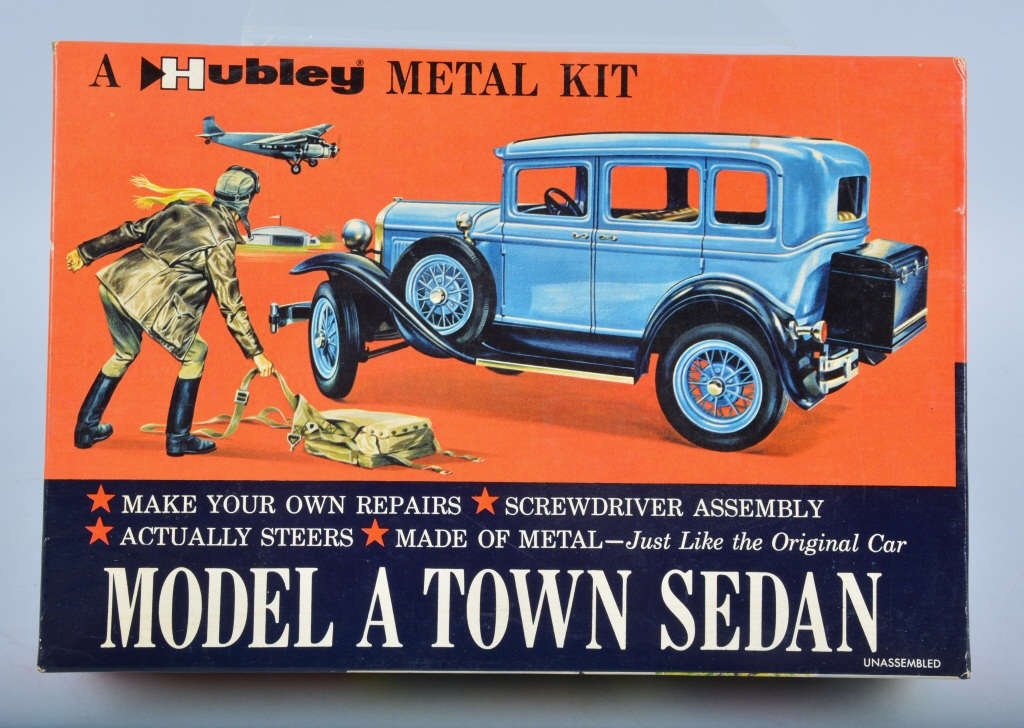 HUBLEY MODEL A TOWN SEDAN METAL KIT mib: New Old Stock sealed in Box. Prov. Hubley Archive