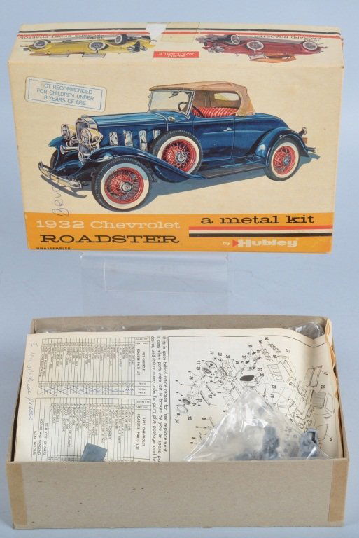 HUBLEY 1932 CHEVY ROADSTER METAL KIT mib: New Old Stock sealed in Box. Prov. Hubley Archive