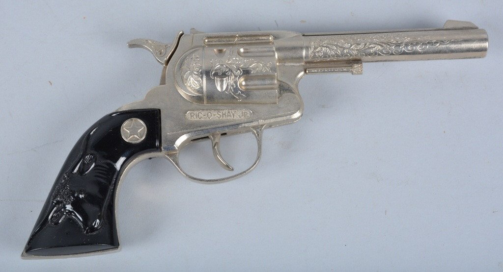 HUBLEY FACTORY SAMPLE RIC-0-SHAY JR CAP GUN: Factory Sample. Near Mint. Prov. Hubley Archive