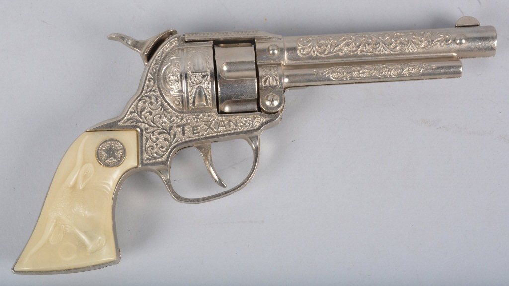 HUBLEY FACTORY SAMPLE TEXAN CAP GUN: Factory Sample. Near Mint. Prov. Hubley Archive