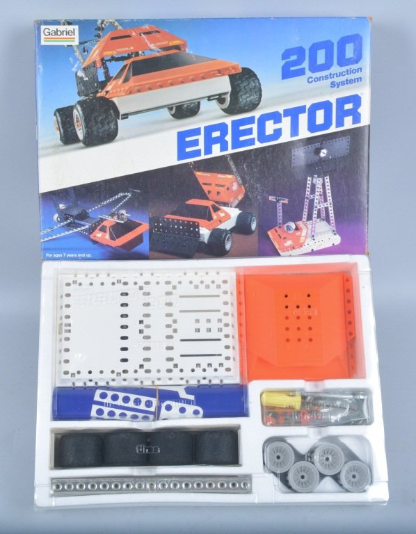 GABRIEL ERECTOR 200 CONSTRUCTION SET mib: New Old Stock sealed in Box. Prov. Hubley Archive