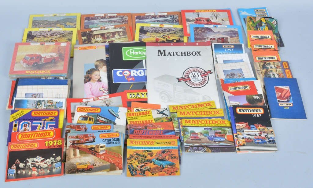 Lot of MATCHBOX PUZZELS AND CATALOGS: Huge lot of early catalogs and puzzles. Excellent