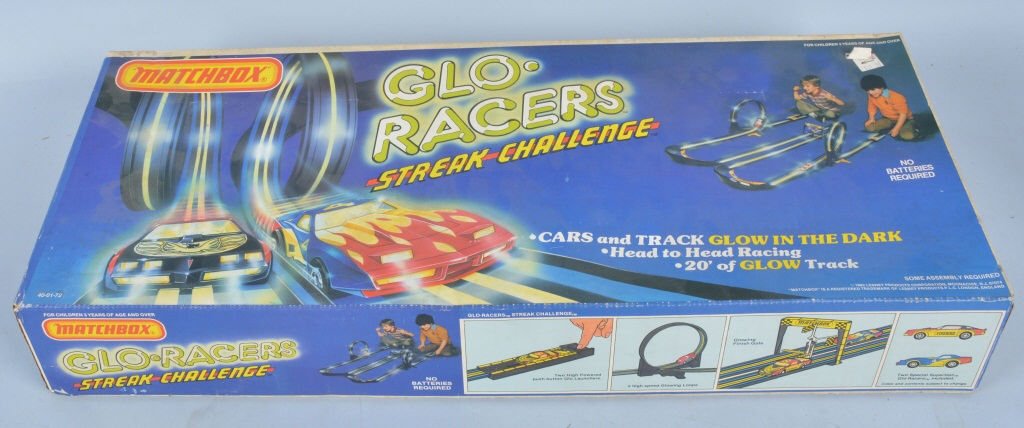 1982 MATCHBOX GLO RACERS STREAK CHALLENGE Sealed\: Nice Matchbox set from 1982. Still sealed in the box. Near Mint