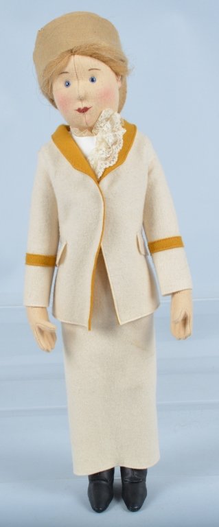Steiff Germany Doll, 18" with Button In Ear: Great looking Steiff doll with button and tag. Excellent