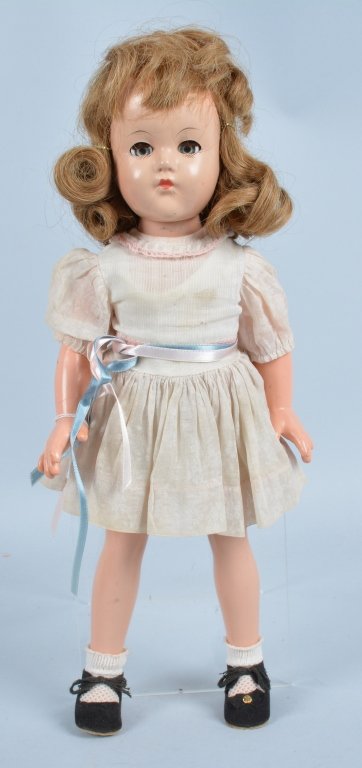 Effanbee Anne Shirley Doll, 1934: Very nice original 15" doll. Has some glaze crazing on face. Excellent