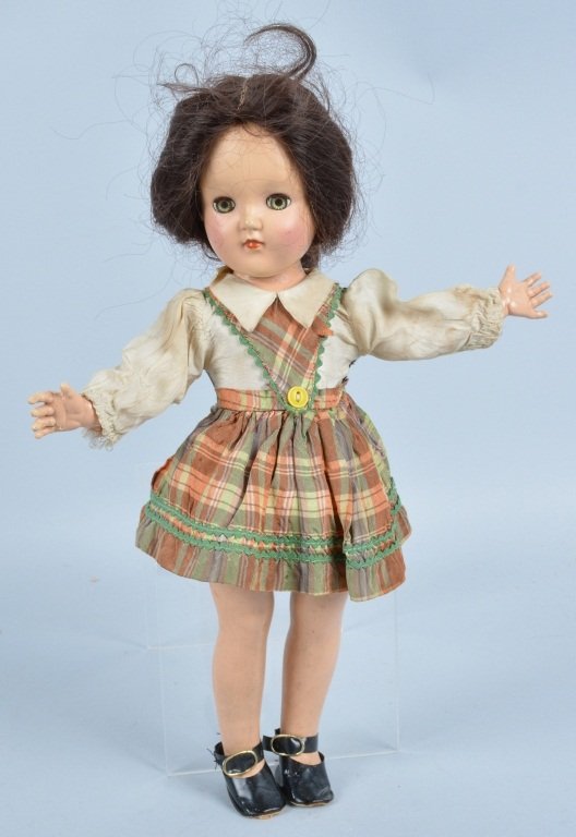 Ideal Toni Doll, Vintage: Doll is 13" tall. Has some wear, and teeth marks on one hand. Very Good