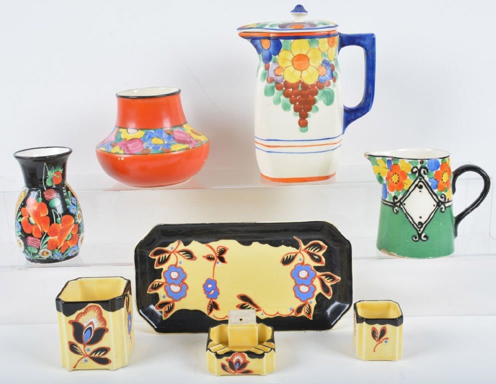 Lot of CZECH POTTERY TRAY SET & MORE (1 of 6)