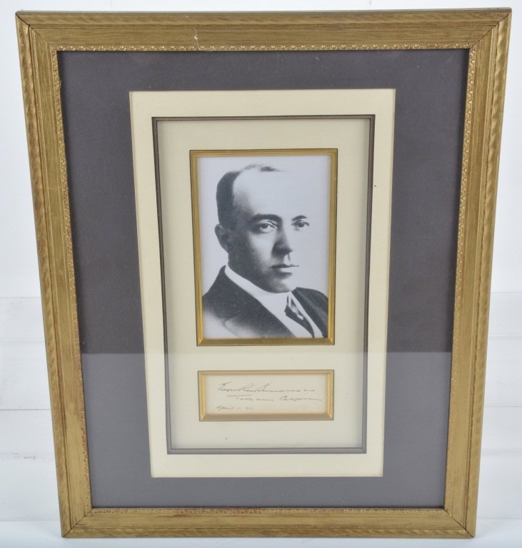 EDGAR RICE BURROUGHS "Author" AUTOGRAPH (1 of 3)