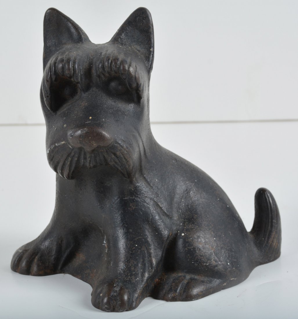 Cast Iron BLACK SCOTTY DOG DOOR STOP (1 of 4)