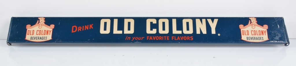 TIN DRINK OLD COLONY BEVERAGE DOOR PUSH (1 of 5)