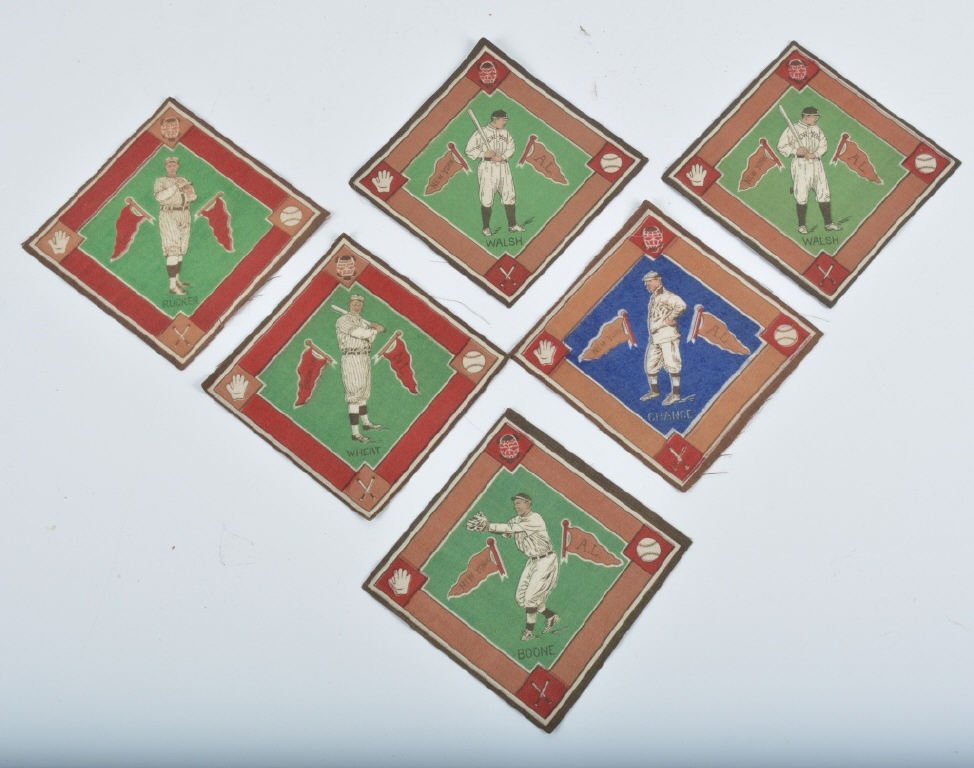 Lot of 6 Original 1914 BASEBALL TOBACCO FELTS (1 of 4)