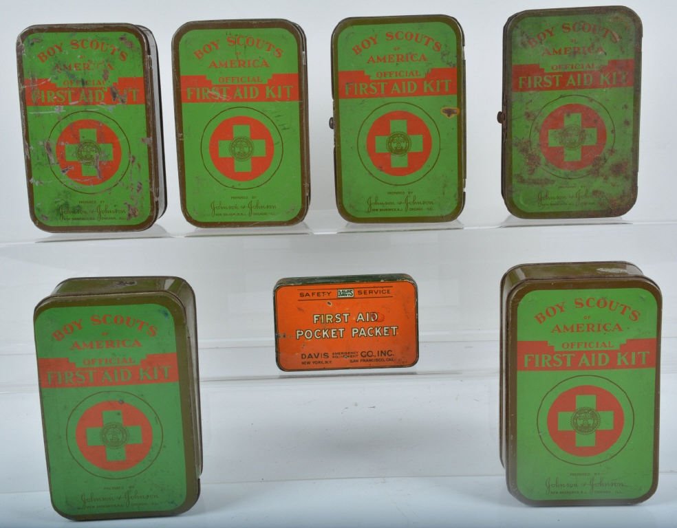 Lot of 6 BOY SCOUT FIRST AID KITS & MORE (1 of 3)