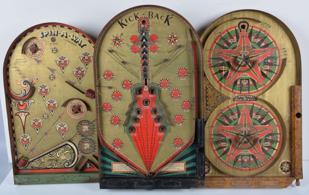 Lot of 3 Early LINDSTROM MARBLE GAMES (1 of 5)