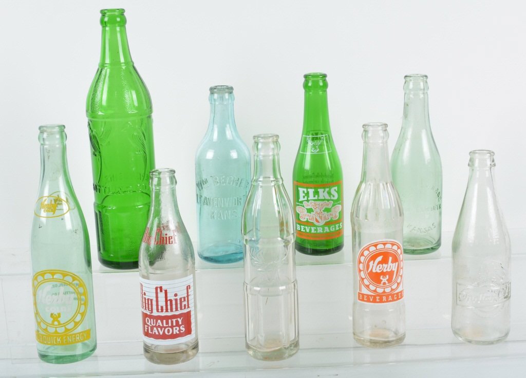 Lot of 7 VINTAGE SODA BOTTLES & MORE (1 of 7)
