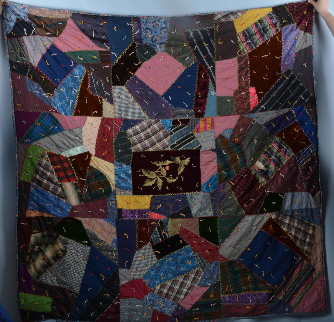 Antique CRAZY QUILT (1 of 7)