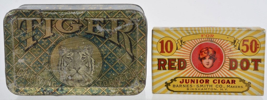 TIGER & RED DOT Tobacco Tins (1 of 3)