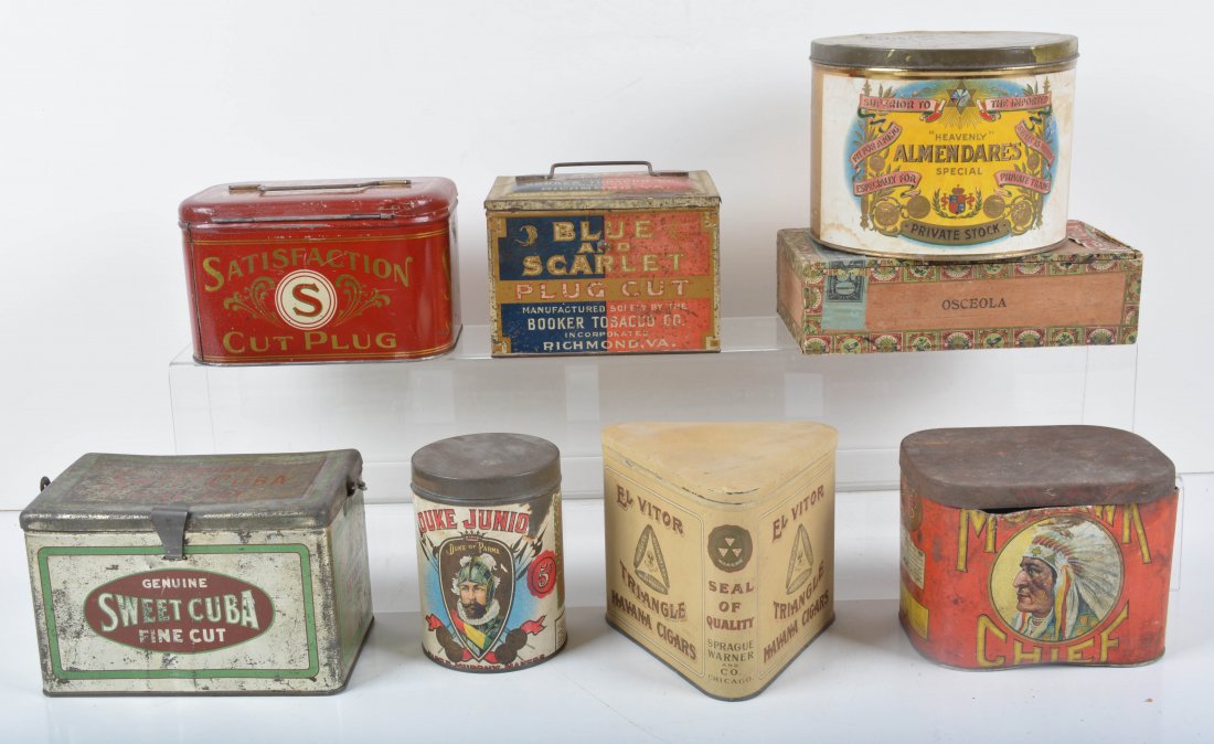 Lot of 7 VINTAGE TOBACCO & CIGAR TINS (1 of 7)