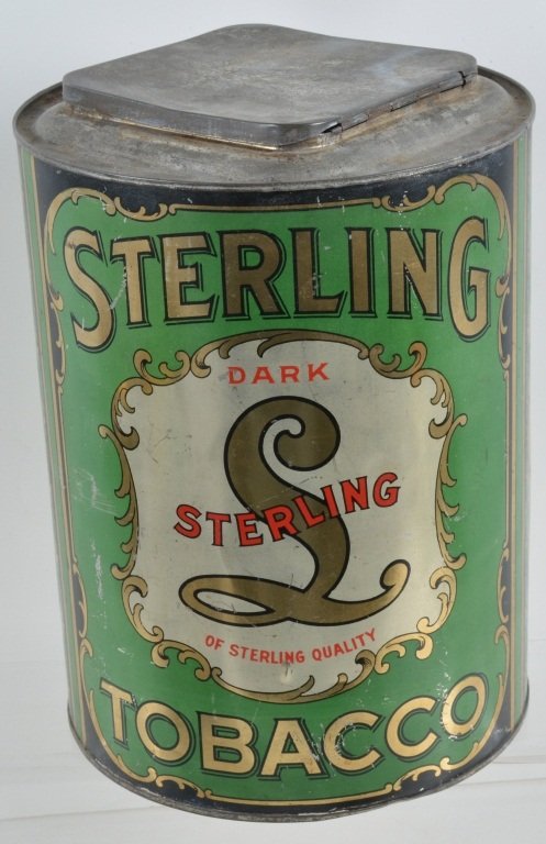 STERLING DARK TOBACCO STORE TIN (1 of 4)