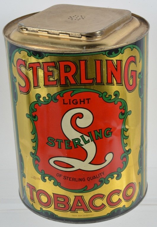 STERLING LIGHT TOBACCO STORE TIN (1 of 4)