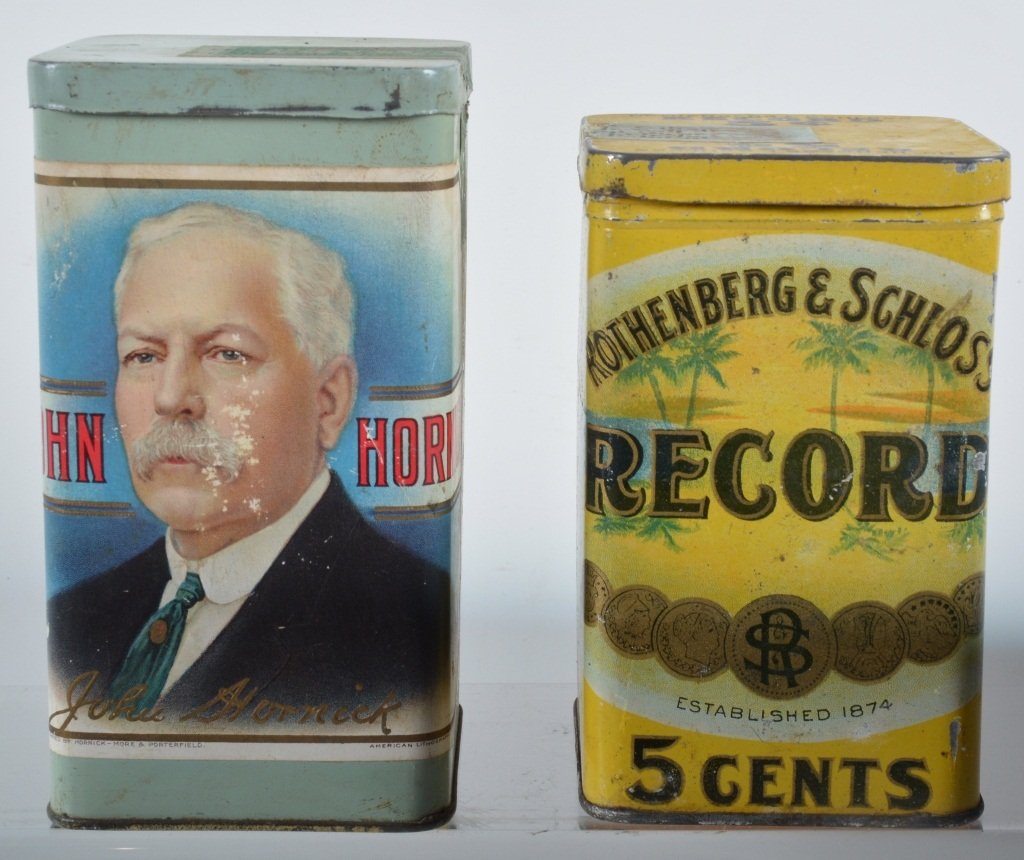 JOHN HORNICK & RECORD CIGAR TINS (1 of 4)
