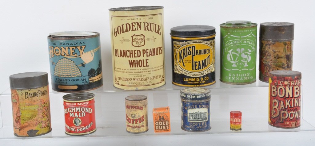 Lot of 10 VINTAGE TINS (1 of 4)