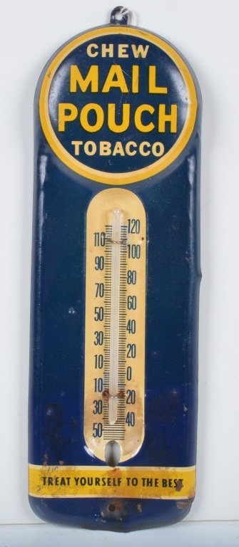 Vintage MAIL POUCH TOBACCO THERMOMETER (1 of 3)