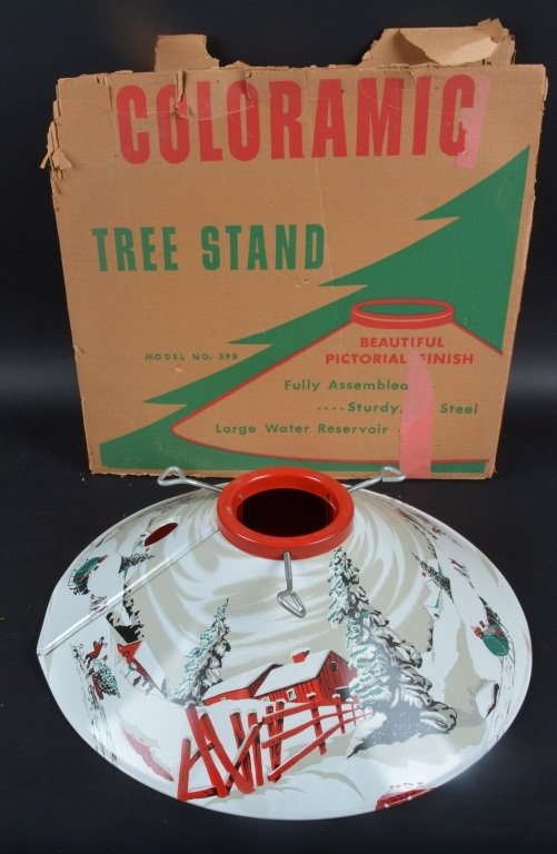 Vintage COLOAMICS CHRISTMAS TREE STAND w/ BOX (1 of 3)