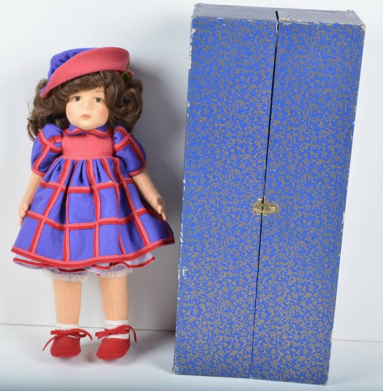 Lenci Doll, 19", In Original Box: Very nice doll in the original box, along with all paperwork. Excellent