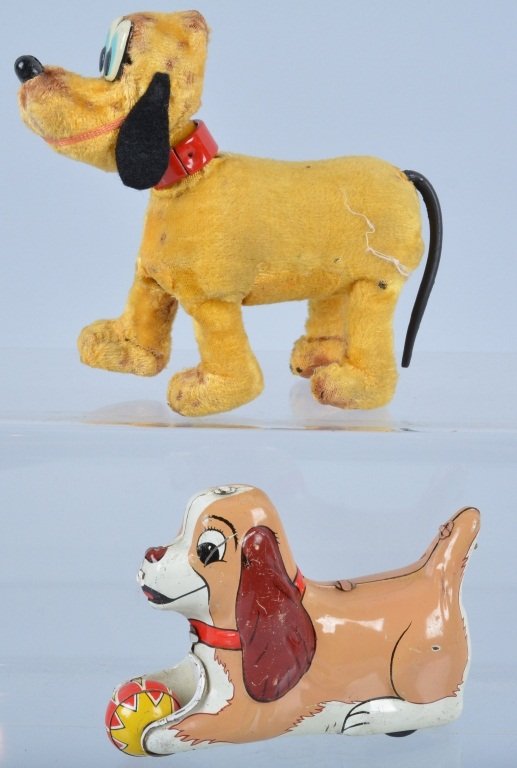Lot of 2 LINEMAR Windup WALT DISNEY PLUTO & LADY (1 of 5)
