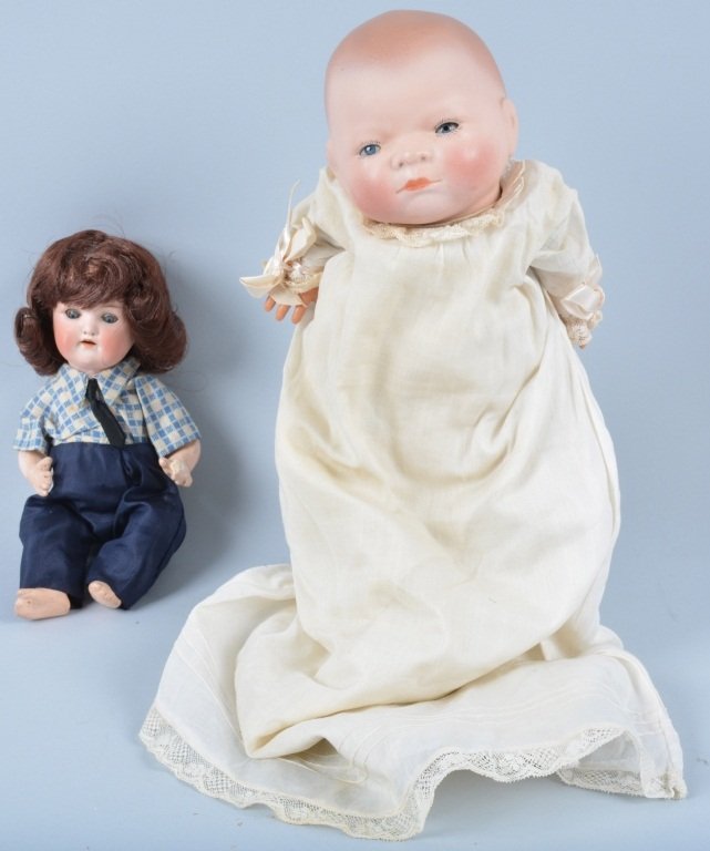 Lot of 2 Antique German Bisque Dolls (1 of 4)