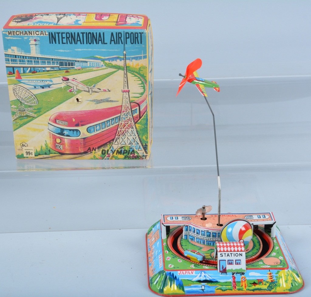 JAPAN Tin Windup INTERNATIONAL AIRPORT w/ BOX (1 of 5)