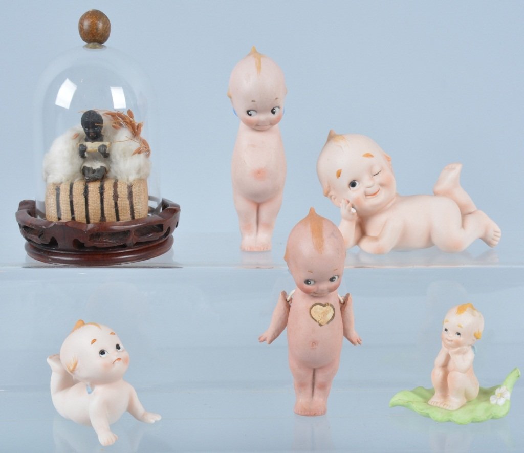 Lot of 5 Kewpie Dolls & Bisque Black Figure (1 of 6)