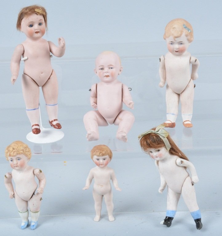 Lot of 6 German Bisque Small Dolls (1 of 5)