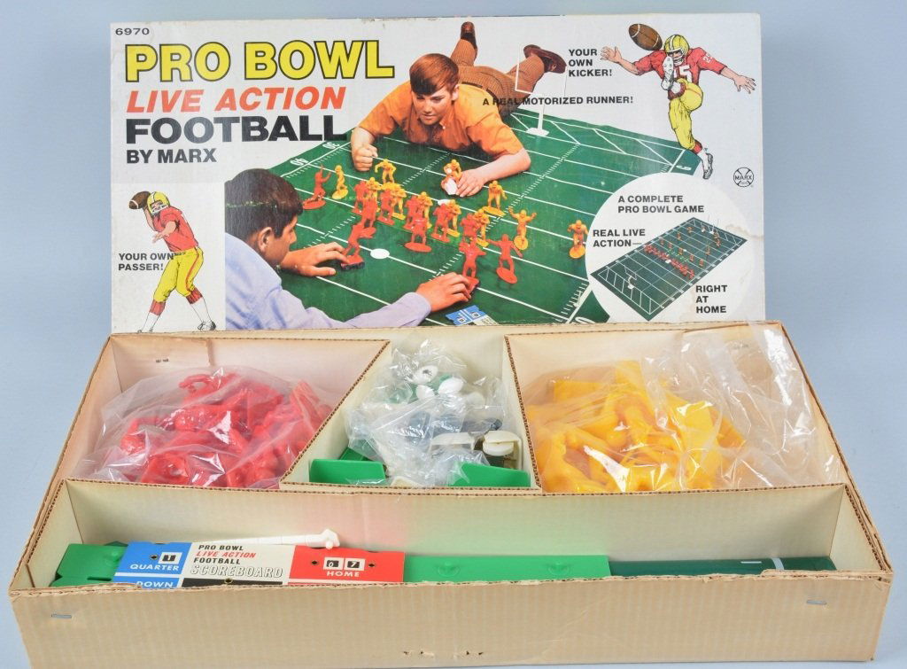 MARX PRO BOWL LIVE AUCTION FOOTBALL w/ BOX (1 of 6)