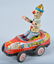 JAPAN TIn Windup COMICAL CLOWN DRIVER w/BOX - 2