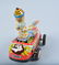 JAPAN TIn Windup COMICAL CLOWN DRIVER w/BOX - 3