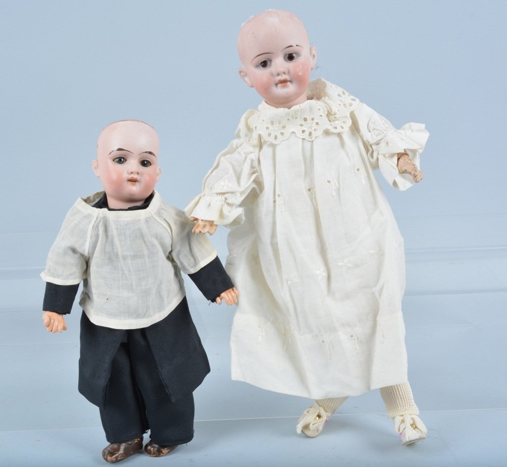 Lot of 2 German Bisque Dolls (1 of 6)