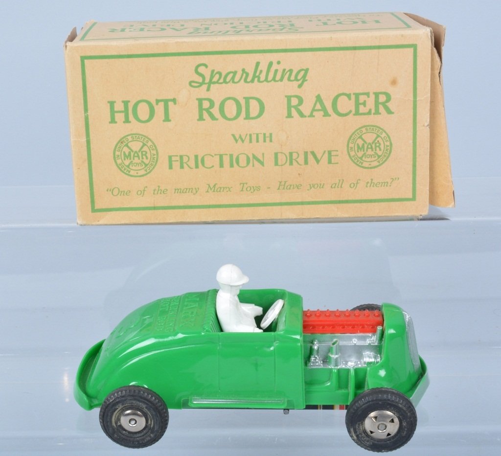 Vintage 1960's Marx 24” Big Red Hot Rod Battery Operated T