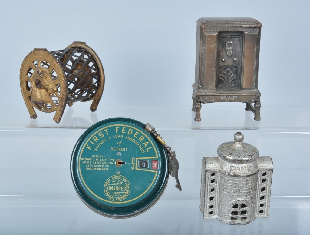 Lot of 4 VINTAGE STILL BANKS (1 of 4)