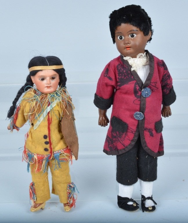 Lot of 2 German Bisque Dolls (1 of 4)