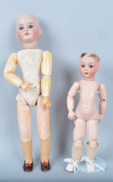 Lot of 2 German Bisque Dolls (1 of 5)