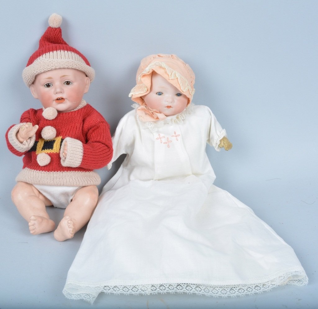 Lot of 2 German Bisque Dolls (1 of 4)