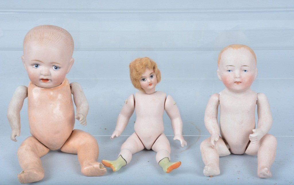 Lot of 3 German Bisque Dolls (1 of 5)