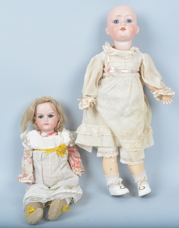 Lot of 2 German Bisque Dolls, AM (1 of 5)