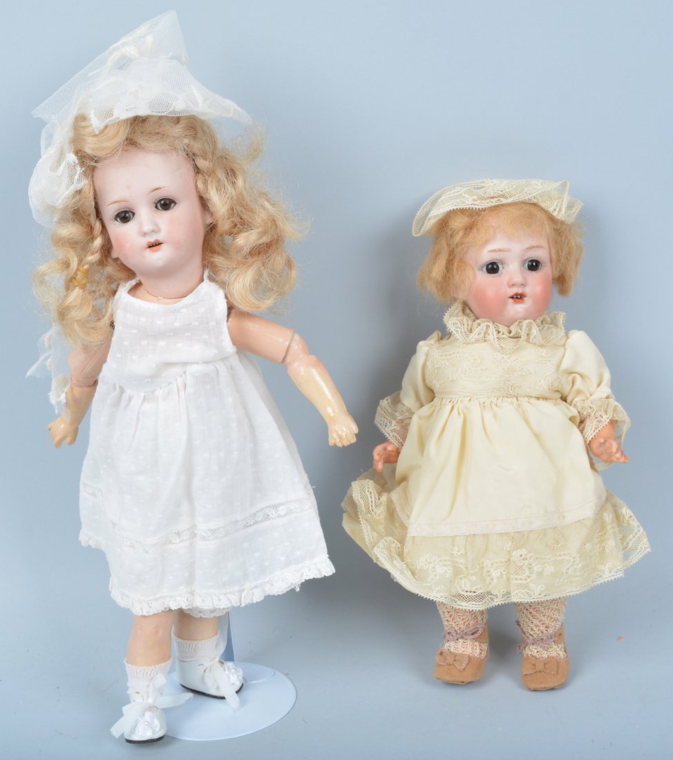 Lot of 2 German Bisque Dolls (1 of 4)