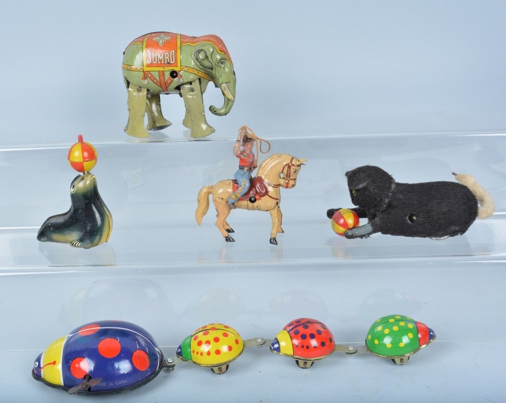 Lot of 5 WINDUP & FRICTION ANIMAL TOYS (1 of 3)