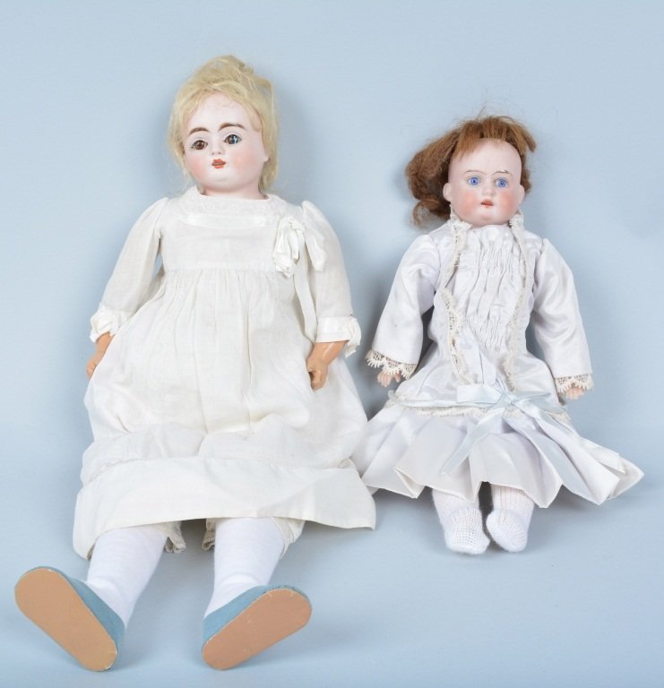 Lot of 2 German Bisque Dolls (1 of 4)